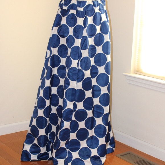 Choles,  polka dot wide pleats maxi skirt. New with tag - Picture 5 of 8